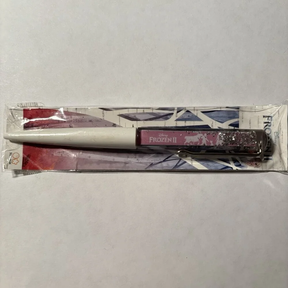 Walt Disney Frozen II 2 Floaty Pen Silver Glitter Moves by Elsa Movie Film